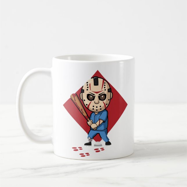 Horror Baseball Player Kaffeetasse (Links)