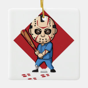 Horror Baseball Player Keramikornament