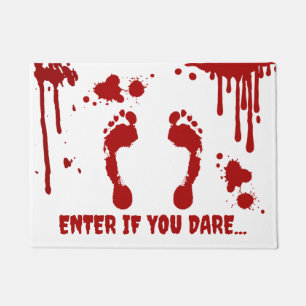 Horror Bloody Footprints Blood Spatter Halloween Fußmatte