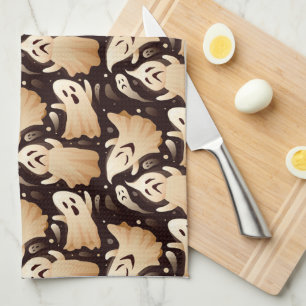 Horror Boo Ghost Halloween Pattern Geschirrtuch