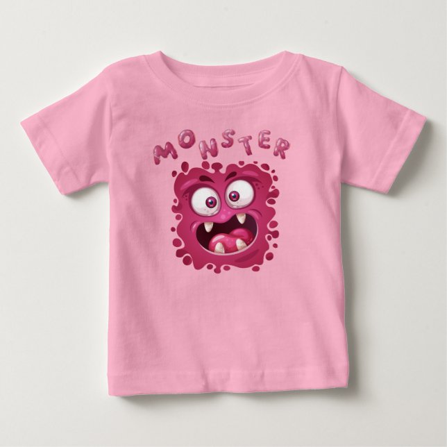 Horror bringt lustiges Monster vor Baby T-Shi T-shirt (Vorderseite)