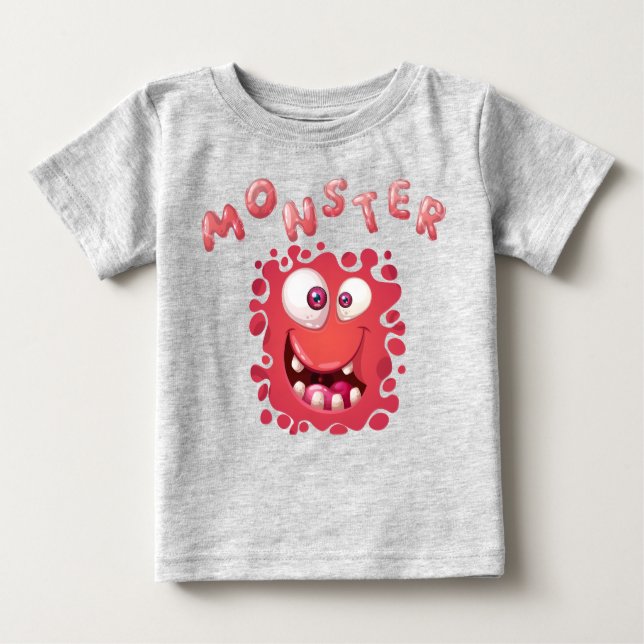 Horror bringt witzige Monstergesichtszüge zum Ausd Baby T-shirt (Vorderseite)