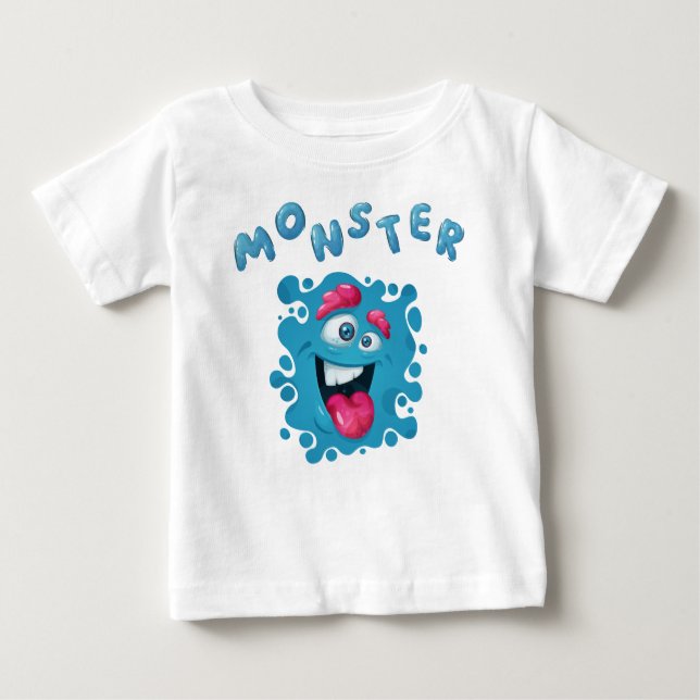Horror bringt witzige Monstergesichtszüge zum Ausd Baby T-shirt (Vorderseite)