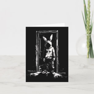 Horror Bunny Mask Man Rabbit Alt Goth Slasher Cree Karte