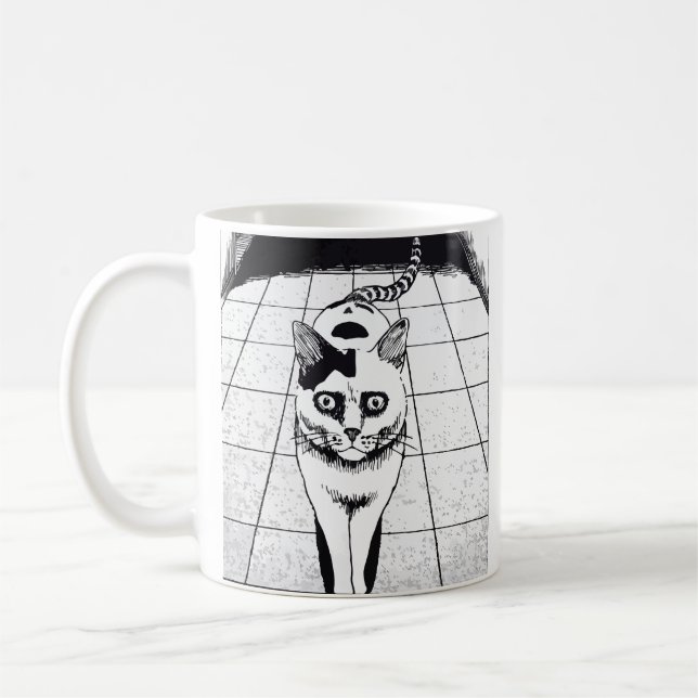 Horror cat anime art kaffeetasse (Links)