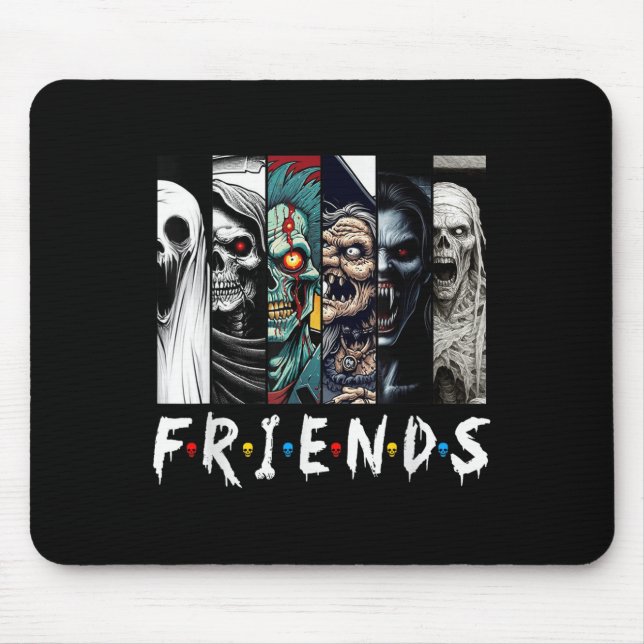 Horror Characters Friend Halloween Family Matching Mousepad (Vorne)