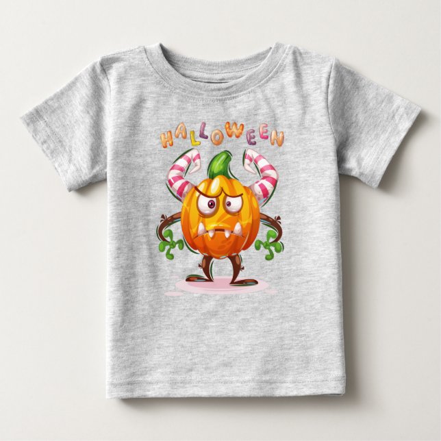 Horror Childish Halloween Pumpkin Crazy Baby T-shirt (Vorderseite)