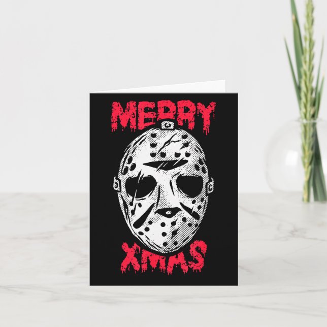 Horror Christmas Merry Xmas Mask  Karte