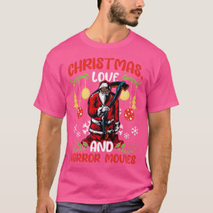 Horror Cinema Creepy Santa Weihnachten Liebe T-Shirt