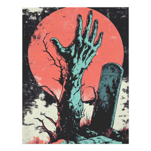 Horror Comic Zombie Graveyard Fotodruck