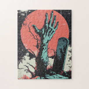Horror Comic Zombie Graveyard Puzzle