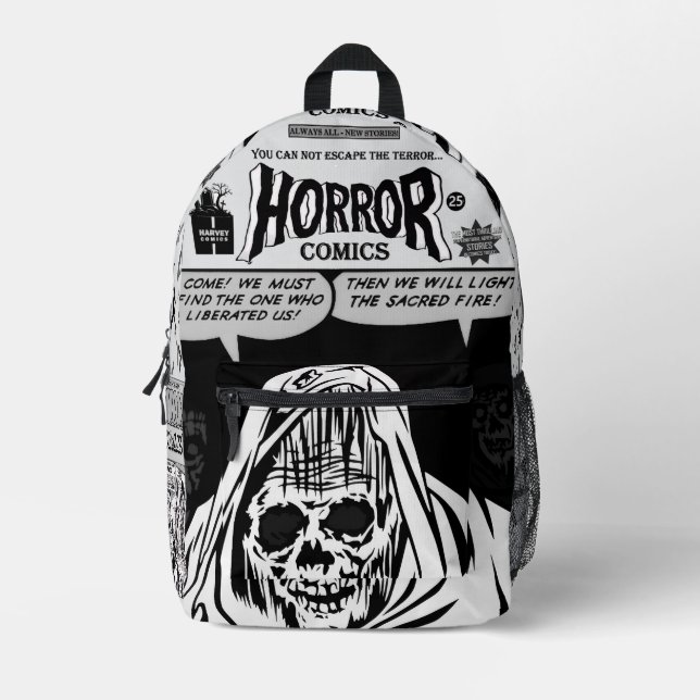 HORROR Comics Backpack  Bedruckter Rucksack (Vorderseite)