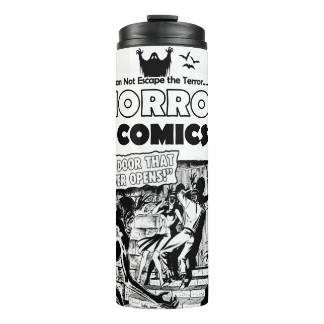 'Horror-Comics' Retro-Tumbler Thermosbecher (Vorderseite)