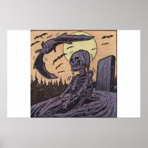 Horror der 1990er Jahre Vintage Comicen für Comic- Poster