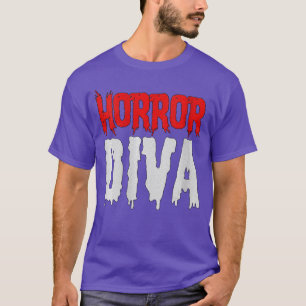 Horror-Diva-Geschenk für Frauen mit V-Ausschnitt f T-Shirt