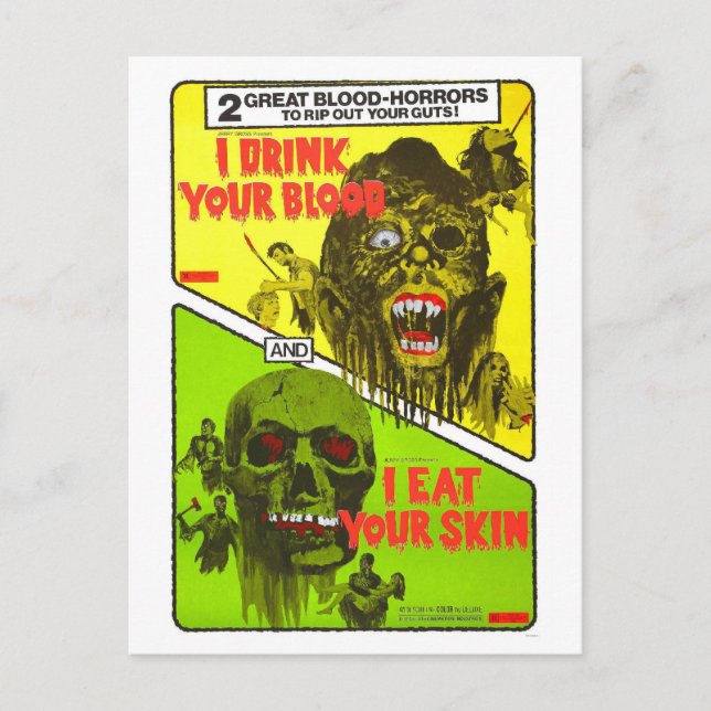 Horror DOPPELFUNKTION POSTCARD Postkarte (Vorderseite)