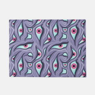 Horror Evil Eyes Lila Pastel Goth Fußmatte