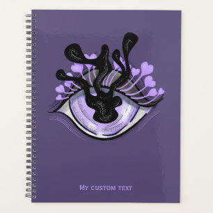 Horror Eye Goth Creepy Weiblich Lila Planer