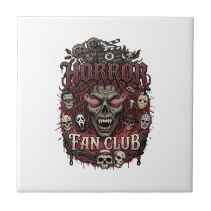 Horror-Fan-Club Halloween-Dämonengesicht Totenköpf Fliese