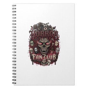 Horror-Fan-Club Halloween-Dämonengesicht Totenköpf Notizblock