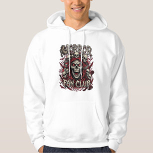 Horror Fan Club Halloween Schreiender Schädel Rote Hoodie