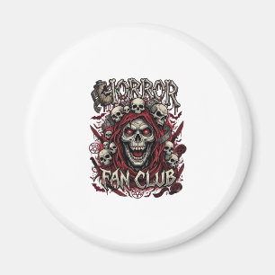 Horror Fan Club Halloween Schreiender Schädel Rote Magnet