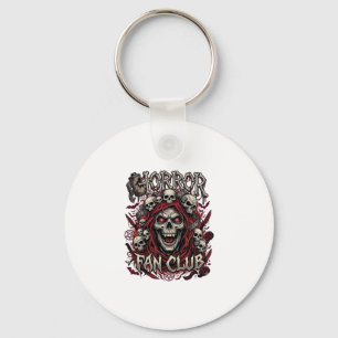 Horror Fan Club Halloween Schreiender Schädel Rote Schlüsselanhänger