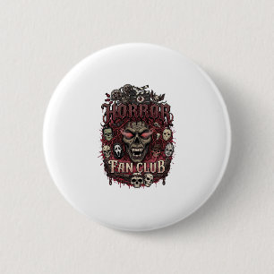 Horror-Fanclub Halloween-Dämonengesicht Totenköpfe Button