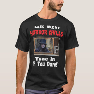 Horror-Filme im Fernsehen mit einem Horror-Host T-Shirt