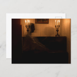 Horror Geister im Zimmer. Tanzpärchen Postkarte