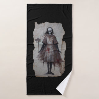 Horror Geschenk Zombie Goth Gothic Vodoo Puppe Badehandtuch