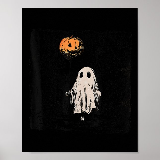 Horror Ghost Halloween Horror Fall Spooky Jahresze Poster (Vorne)