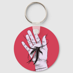 Horror Gothic Hand Biting Blume Monster Macab Art Schlüsselanhänger