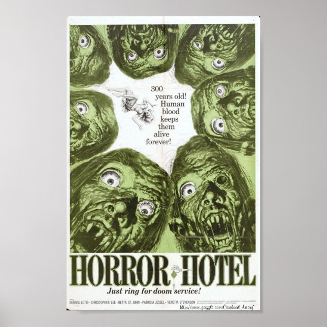 "Horror Hotel" oder "City of the Dead" Filmplakat Poster (Vorne)
