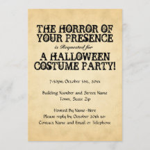Horror Ihrer Anwesenheit. Halloween-Party.