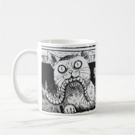 Horror-Katze Anime-Kunst Kaffeetasse