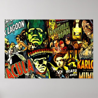 Horror Kult universelle Monster Filme Gesicht Mask Poster