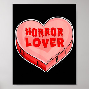 Horror-Liebhaber-Süßigkeiten-Herz-Valentinstag-Hal Poster