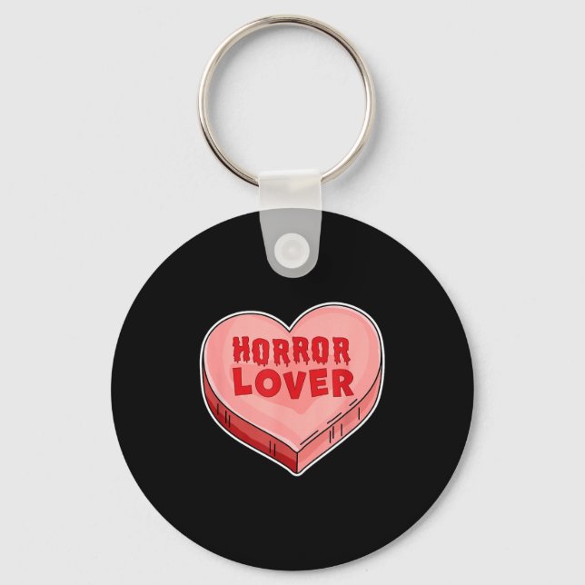 Horror Lover Candy Heart Valentines Day Halloween  Schlüsselanhänger (Vorderseite)