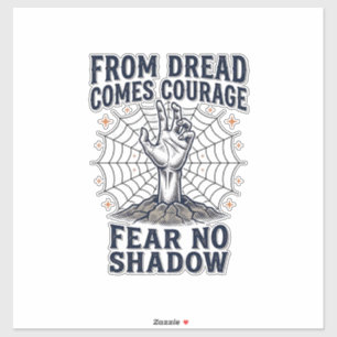 Horror-Motivations-Shirt mit Zitat über untote Cou Aufkleber