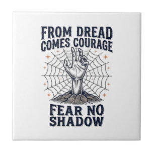 Horror Motivations-Shirt mit Zitat über untote Tap Fliese