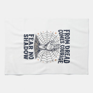 Horror Motivations-Shirt mit Zitat über untote Tap Geschirrtuch