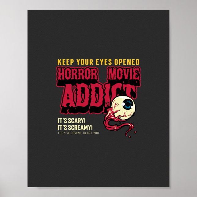 Horror Movie Addict Poster (Vorne)