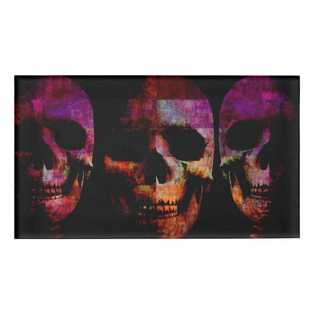 Horror Movie Concept Background mit Halloween Namenschild (Vorderseite)