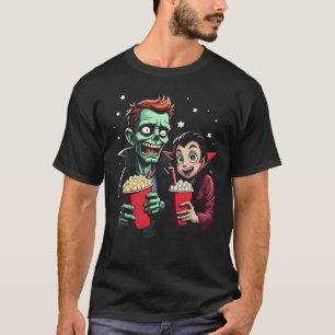 Horror Movie Marathon Spooky Snacks T-Shirt