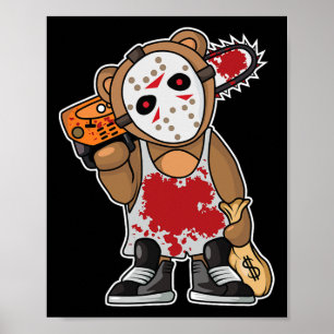Horror Movie Monster Lazy Halloween Kostüm Funny Poster