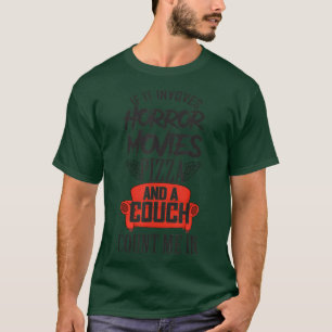 Horror Movie Pizza und eine Couchfamilie Filmabend T-Shirt