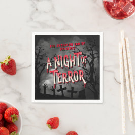 Horror Movie Poster Adult Halloween Party Invite Serviette