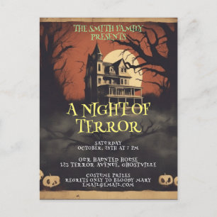 Horror Movie Poster Halloween-Party Einladung Postkarte