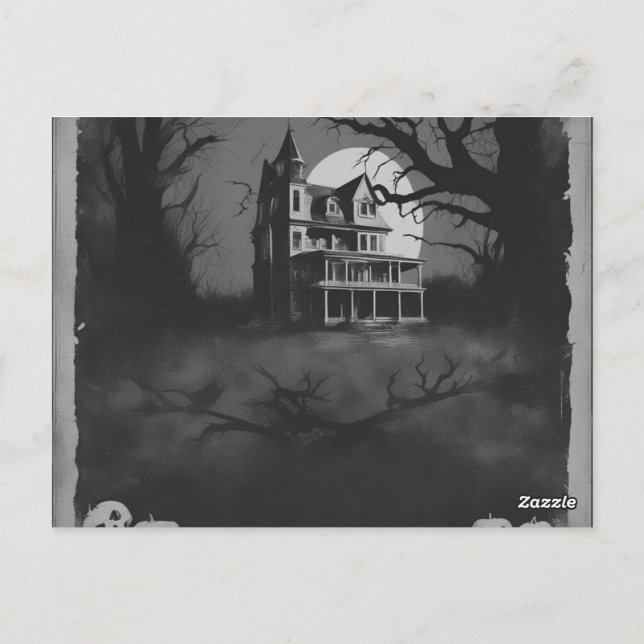 Horror Movie Poster Halloween-Party Einladung Postkarte (Rückseite)